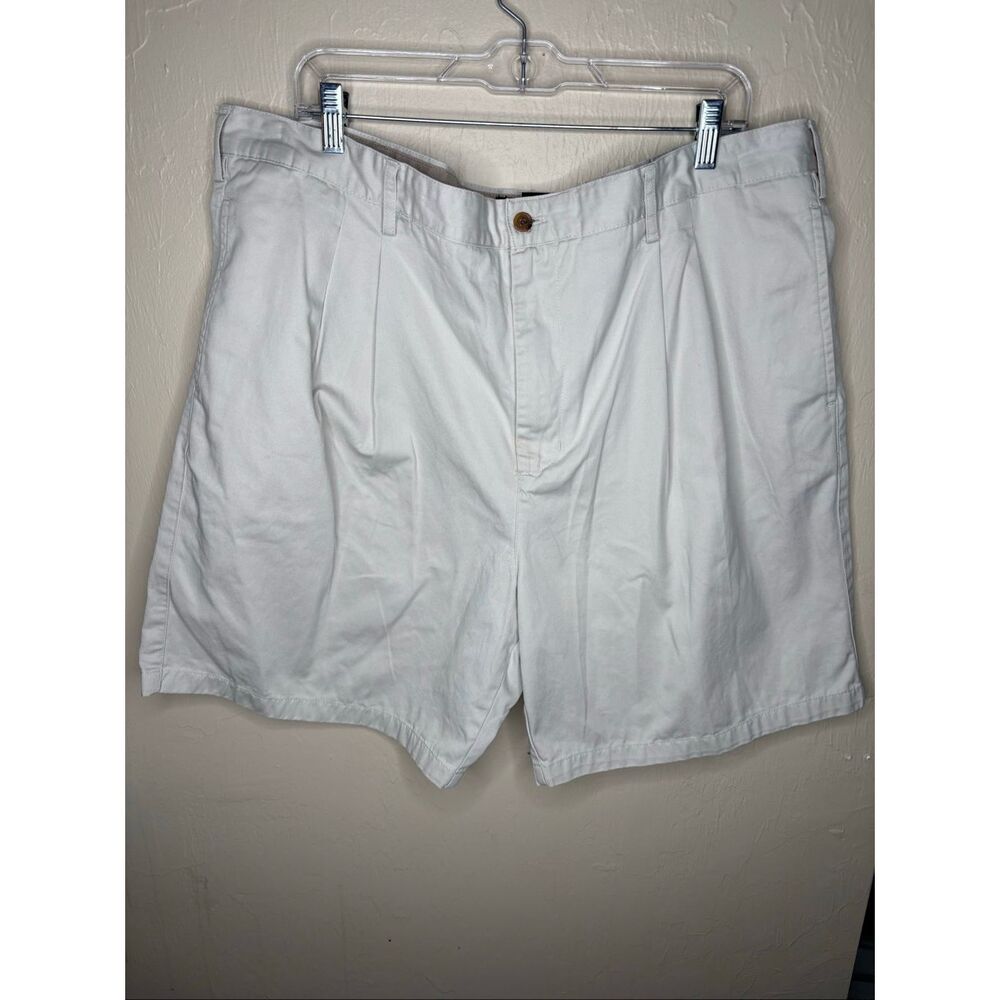 Chaps Khaki Flat Front 100% Cotton Chino Short's Men's Classic Fit Size 42-133